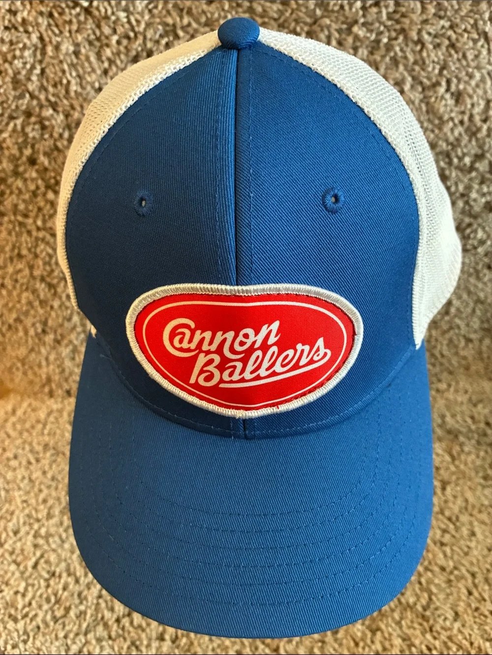 Cannon Ballers Blue & White Mesh SnapBack Trucker Hat